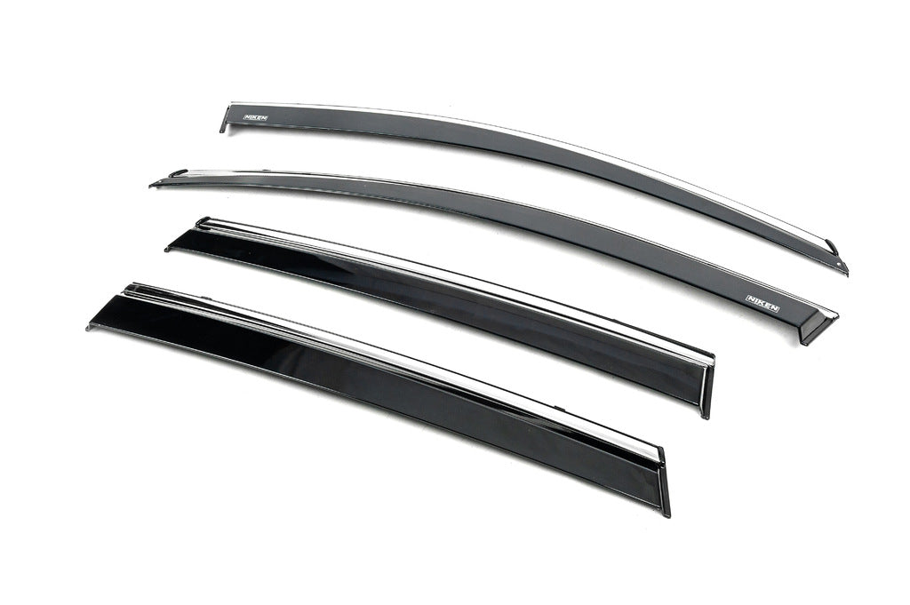 Window deflectors with chrome trim (4 pcs, Niken) for Honda CRV 2017-2022 - image 2
