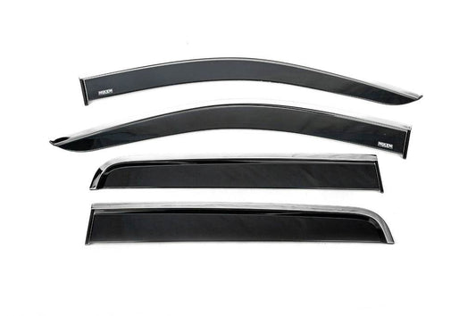 Windshields with chrome (4 pcs, Niken) for Nissan Navara/NP300 2016- - Reelken Auto