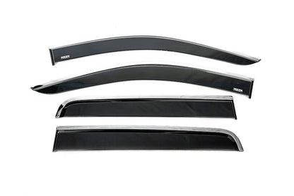 Window Deflectors with Chrome Trim (4 pcs, Niken) for Mercedes X class 2017-2020 - image 1