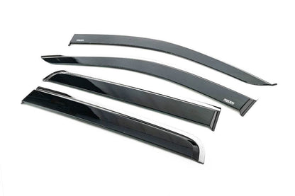 Windshields with chrome (4 pcs, Niken) for Nissan Navara/NP300 2016- - Reelken Auto