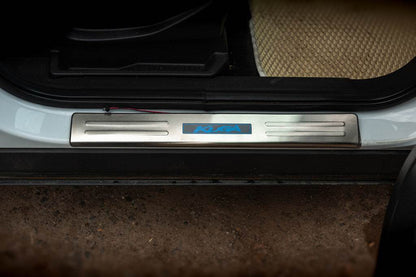 Door sills Libao LED (4 pcs, stainless steel) for Ford Kuga/Escape 2013-2019 - Reelken Auto