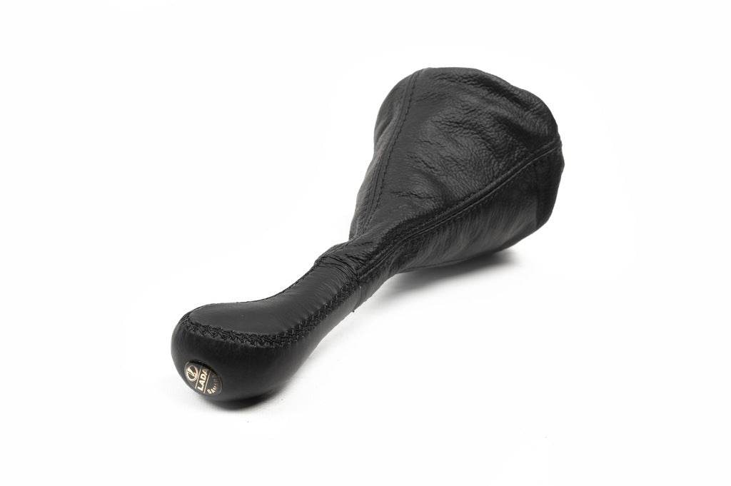 Gearbox cover with handle (black, leather) for VAZ 2108-2109 - Reelken Auto