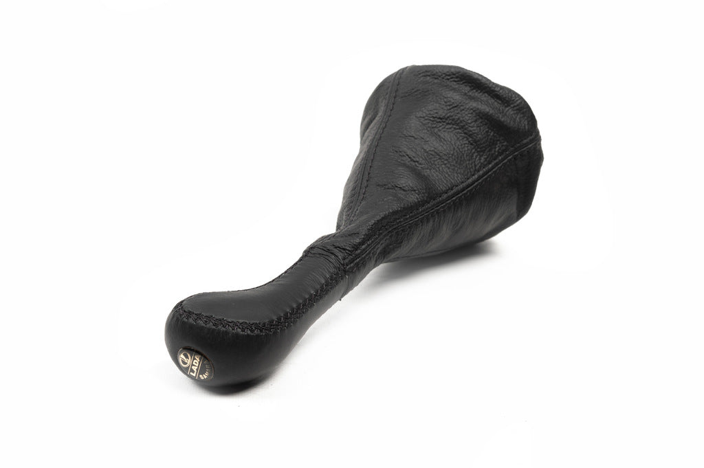 Gear shift boot with knob (black, leather) for VAZ 2108-2109 1984-2011 - image 3