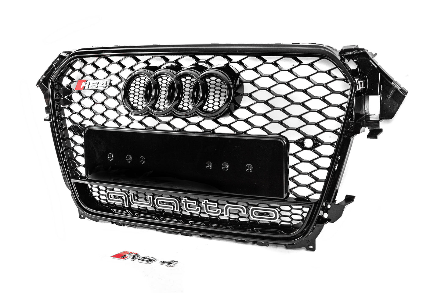 Front grille RS-style black with Quattro lettering (2012-2015) for Audi A4 B8 2007-2015 - image 3