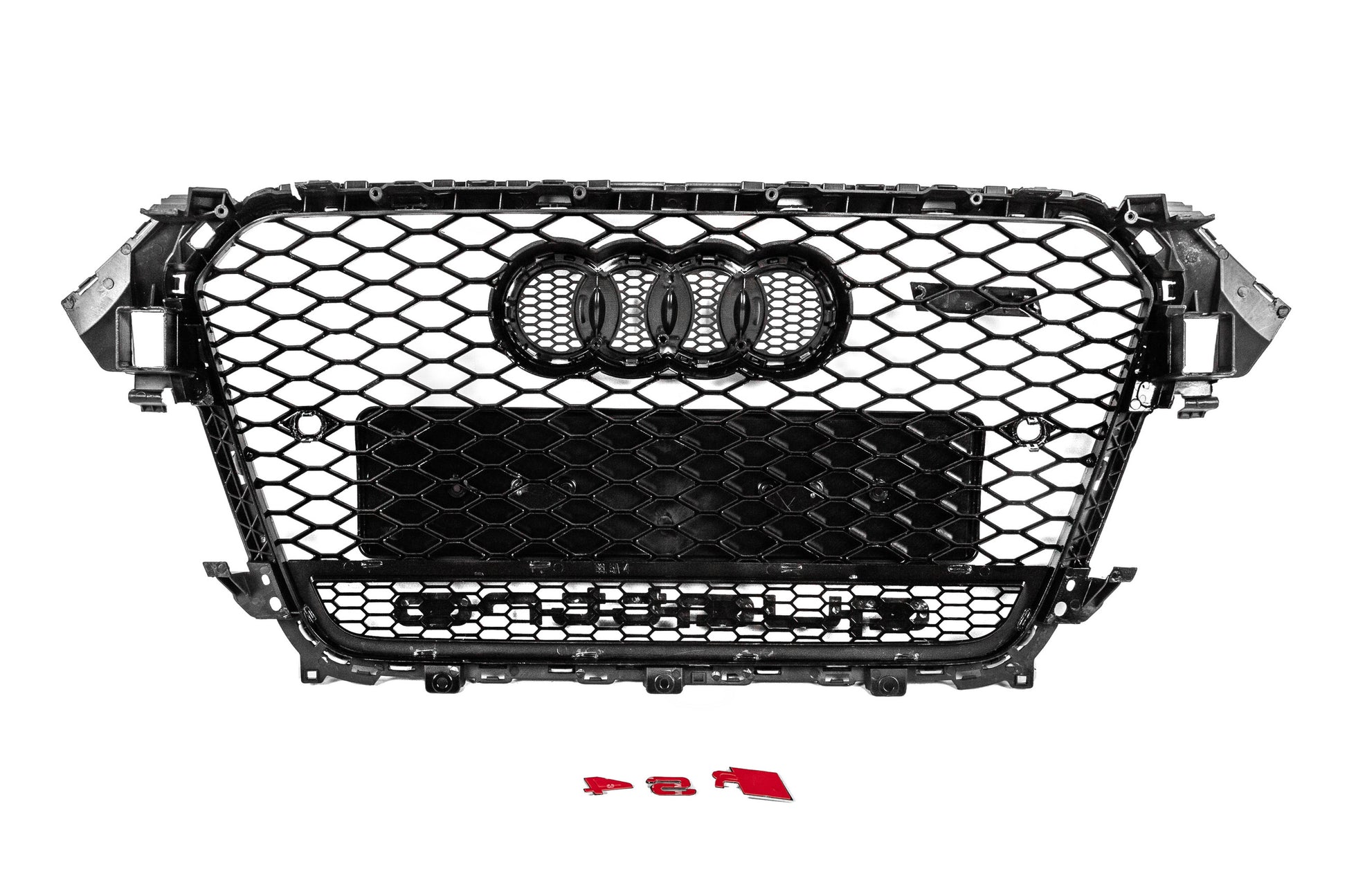 Front grille RS-style black with Quattro lettering (2012-2015) for Audi A4 B8 2007-2015 - image 4