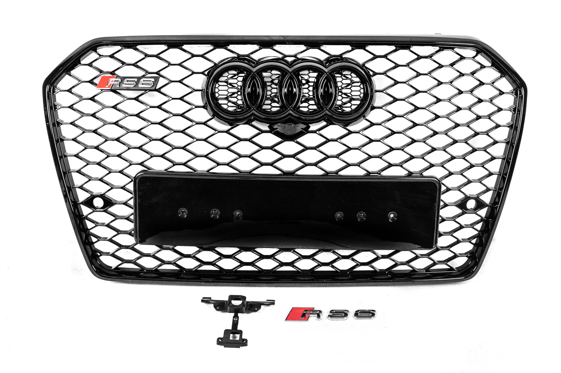 Front black grille RS-style (2014-2017) for Audi A6 C7 2011-2017 - image 1