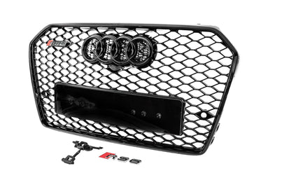 Front black grille RS-style (2014-2017) for Audi A6 C7 2011-2017 - image 2