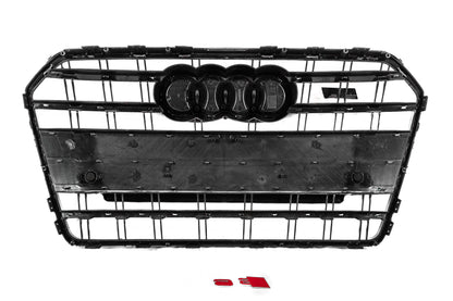 Front Grille Black with Chrome Frame S-Style (2014-2017) for Audi A6 C7 2011-2017 - image 4