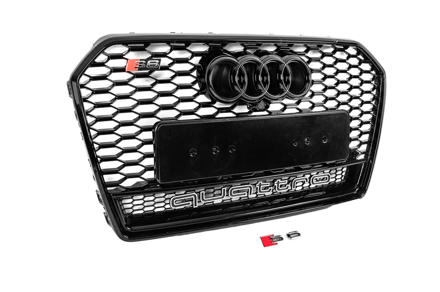 Front grille S-Style black with Quattro lettering (2014-2017) for Audi A6 C7 2011-2017 - image 3