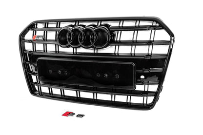 Front Black Grille S-Style (2014-2017) for Audi A6 C7 2011-2017 - image 3