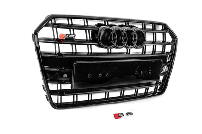 Front Black Grille S-Style (2014-2017) for Audi A6 C7 2011-2017 - image 4