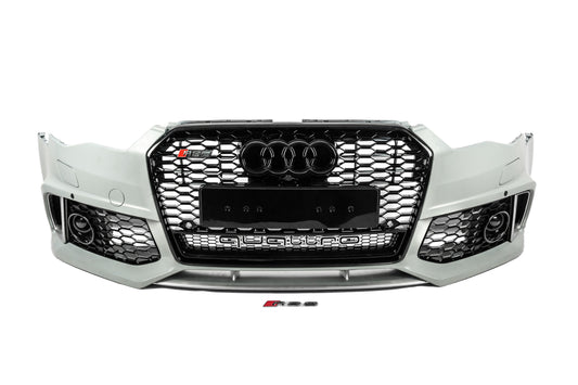 Front bumper with black RS6-Style grille (2014–2017) for Audi A6 C7 2011-2017 - image 1