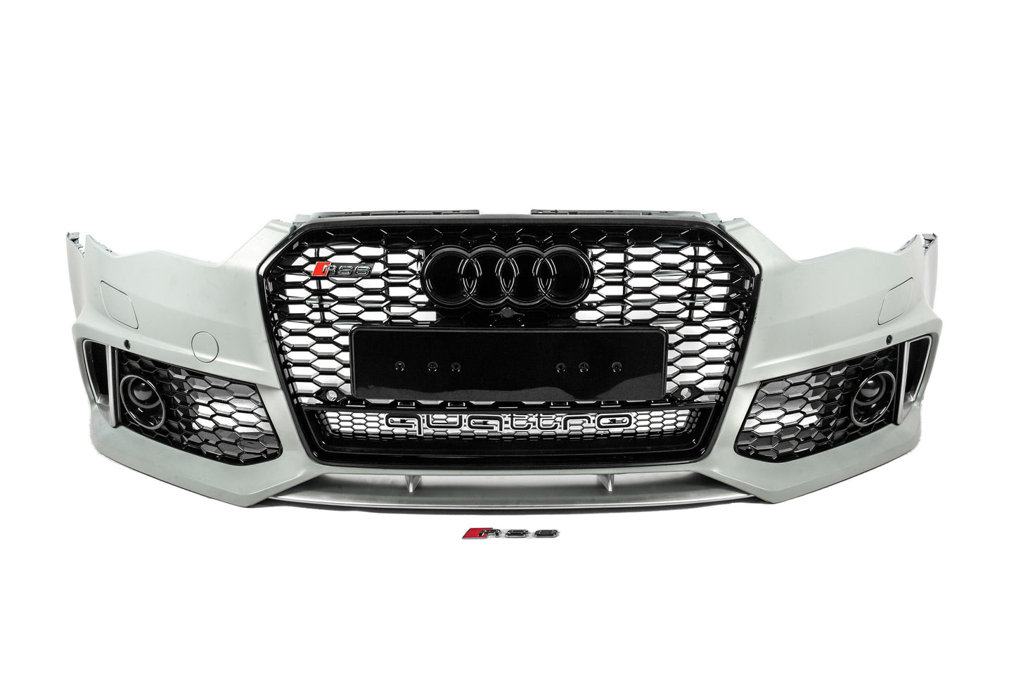 Front bumper with black RS6-Style grille (2014–2017) for Audi A6 C7 2011-2017 - image 1