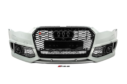 Front bumper with black RS6-Style grille (2014–2017) for Audi A6 C7 2011-2017 - image 1