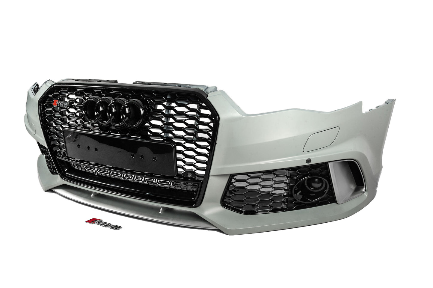 Front bumper with black RS6-Style grille (2014–2017) for Audi A6 C7 2011-2017 - image 3