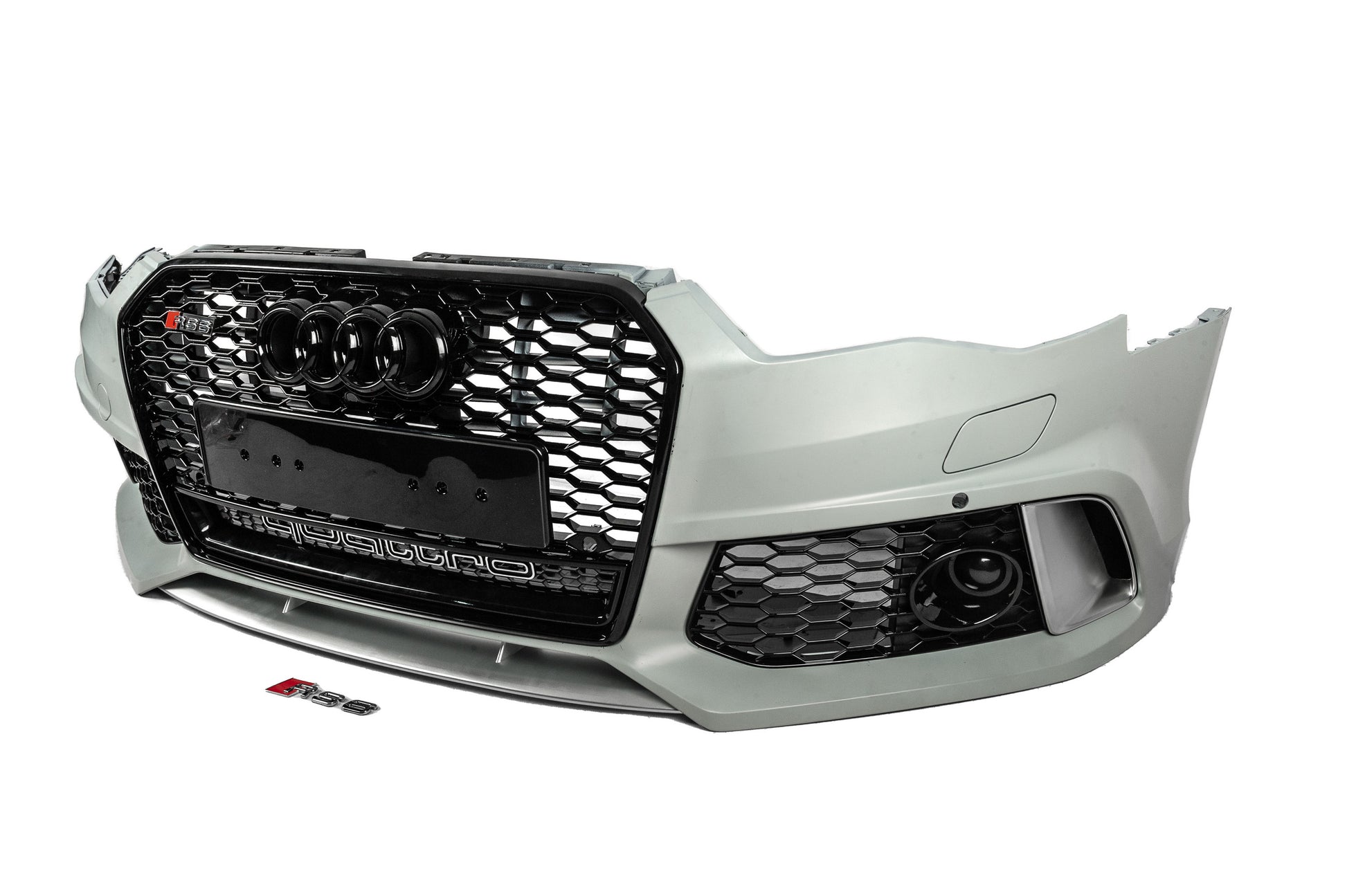 Front bumper with black RS6-Style grille (2014–2017) for Audi A6 C7 2011-2017 - image 3