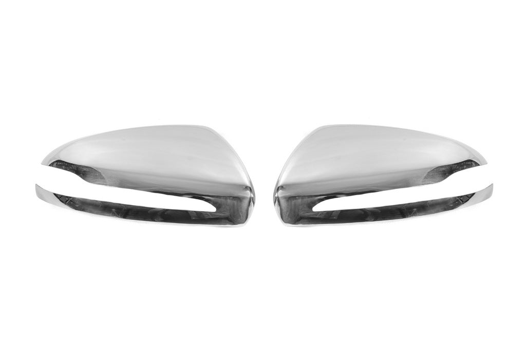 Mirror Covers (2 pcs, Stainless Steel) for Mercedes C-сlass W205 2014-2021 - image 2