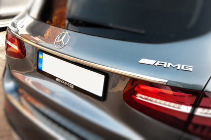 Chrome trim above license plate (stainless steel) for Mercedes GLC X253 2015-2022 - image 1