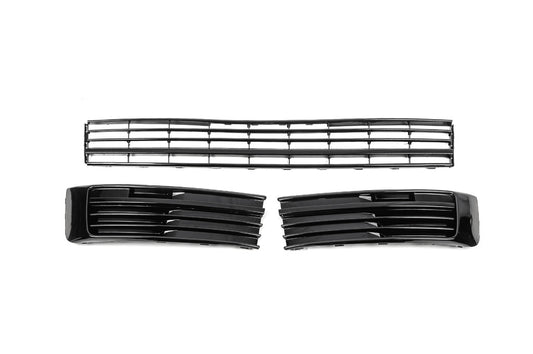 Front lower grilles (3 pieces, gloss) for Volkswagen T6 2015-2024 - image 1