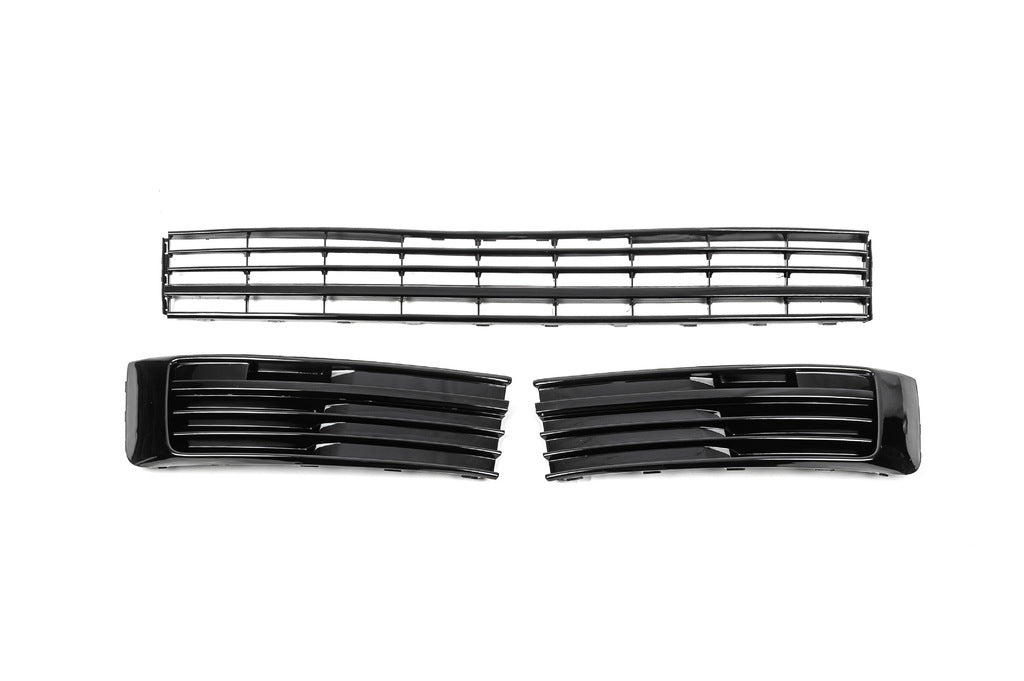 Front lower grilles (3 pieces, gloss) for Volkswagen T6 2015-2024 - image 1