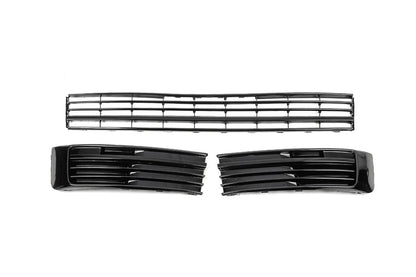 Front lower grilles (3 pieces, gloss) for Volkswagen T6 2015-2024 - image 1