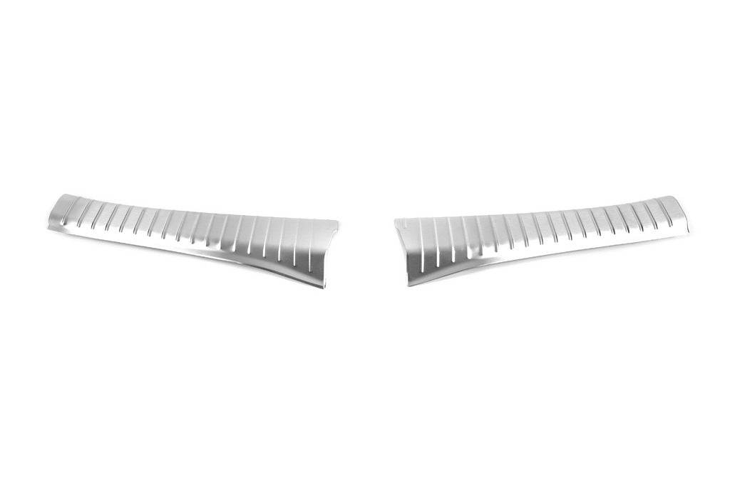 Cover on the rear threshold of Carmos (2 pcs., stainless steel) for Dacia Jogger - Reelken Auto