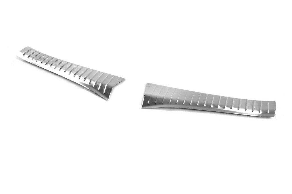 Cover on the rear threshold of Carmos (2 pcs., stainless steel) for Dacia Jogger - Reelken Auto