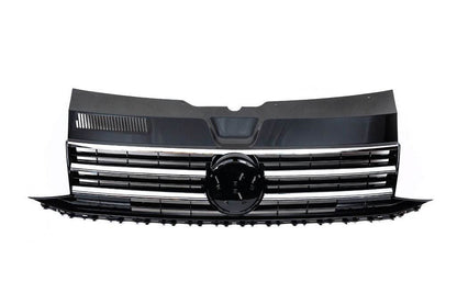 Front grille with chrome strip (under the emblem) for Volkswagen T6 - Reelken Auto