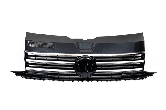 Front grille with chrome strip (under the emblem) for Volkswagen T6 - Reelken Auto
