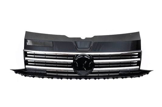 Front grille with chrome strip (for emblem) for Volkswagen T6 2015-2024 - image 2