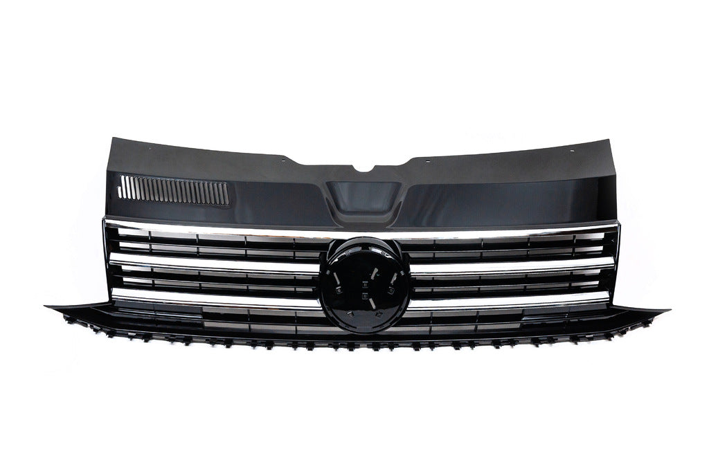 Front grille with chrome strip (for emblem) for Volkswagen T6 2015-2024 - image 2