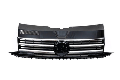 Front grille with chrome strip (for emblem) for Volkswagen T6 2015-2024 - image 2
