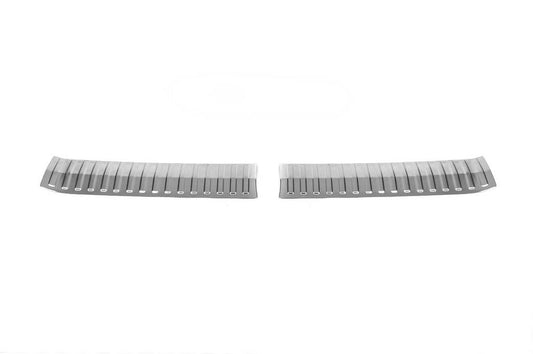 Cover on the rear threshold of Carmos (2 pcs., stainless steel) for Skoda Kamiq - Reelken Auto