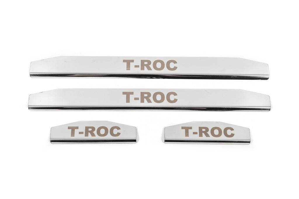 Threshold pads (4 pcs., stainless steel) for Volkswagen T-Roc - Reelken Auto