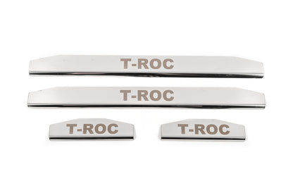 Door Sill Covers (4 pcs, Stainless Steel) for Volkswagen T-Roc 2017-2025 - image 1