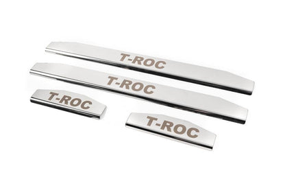 Threshold pads (4 pcs., stainless steel) for Volkswagen T-Roc - Reelken Auto