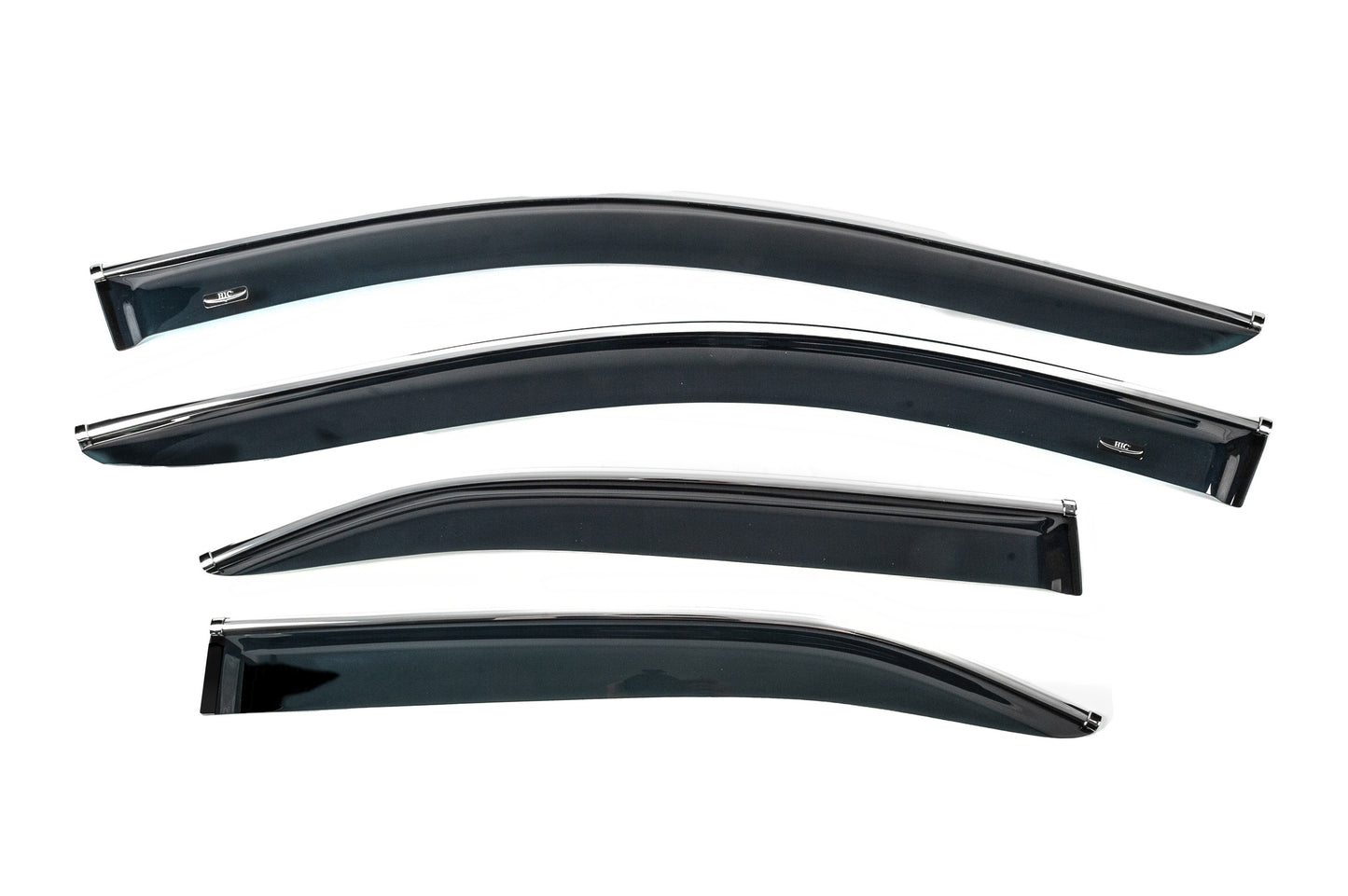 Window Deflectors with Chrome Trim EU (4 pcs, HIC) for Toyota Camry 2006-2011 - image 2