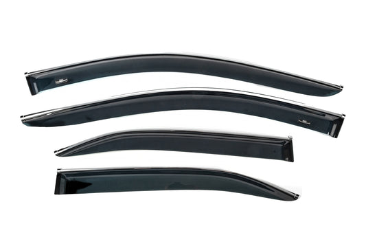 Window visors with chrome trim (EU, 4 pcs, HIC) for Toyota Camry 2006-2011 - image 2