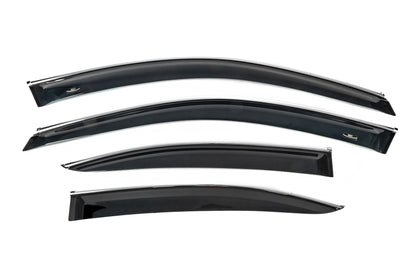Window deflectors with chrome trim (4 pcs, HIC) for Lexus IS 2005-2013 - image 1