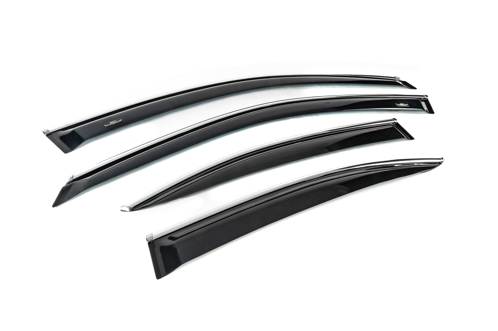 Window deflectors with chrome trim (4 pcs, HIC) for Lexus IS 2005-2013 - image 3