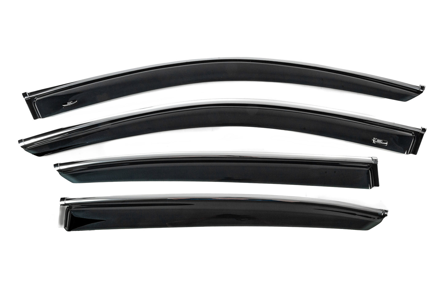 Window Deflectors SD with Chrome Trim for USA (4 pcs, HIC) for Honda Accord IX 2013-2017 - image 1