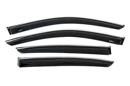 Window Deflectors SD with Chrome Trim for USA (4 pcs, HIC) for Honda Accord IX 2013-2017 - image 1