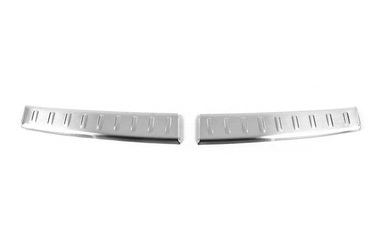 Cover on the rear threshold (Matte) Carmos (2 pcs., stainless steel) for Mercedes EQB - Reelken Auto