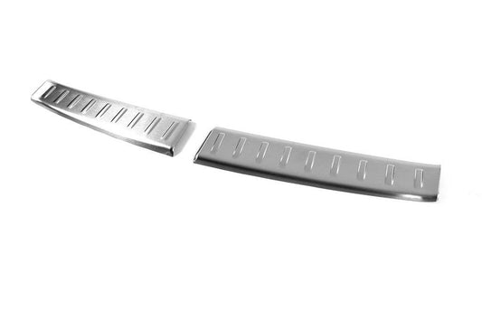 Cover on the rear threshold (Matte) Carmos (2 pcs., stainless steel) for Mercedes EQB - Reelken Auto