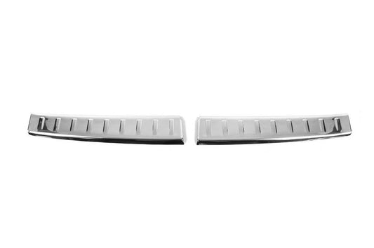 Cover on the rear threshold (Gloss) Carmos (2 pcs., stainless steel) for Mercedes EQB - Reelken Auto