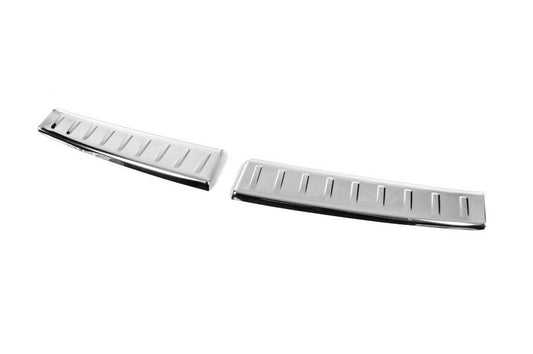 Cover on the rear threshold (Gloss) Carmos (2 pcs., stainless steel) for Mercedes EQB - Reelken Auto