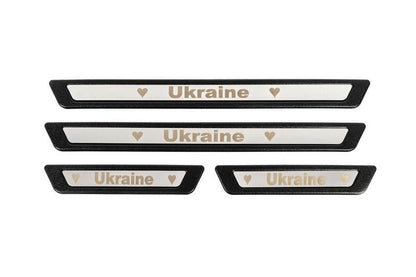 Thresholds Honda eNP1 (Ukraine, 4 pcs., stainless steel) for Honda eNP1 - Reelken Auto