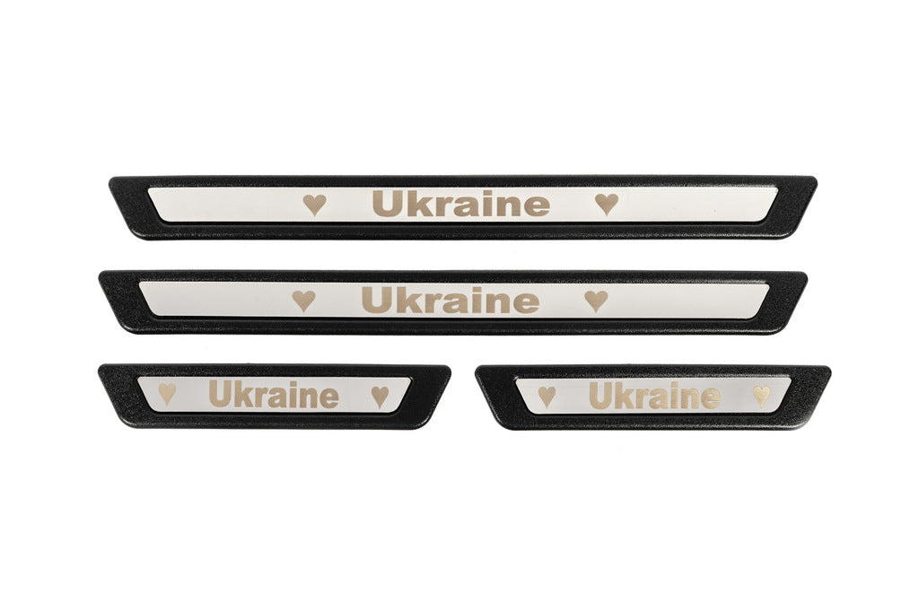 Door sill protectors (Ukraine, 4 pcs, stainless steel) - image 1