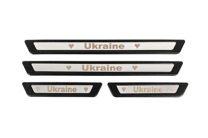 Door sill protectors (Ukraine, 4 pcs, stainless steel) - image 1
