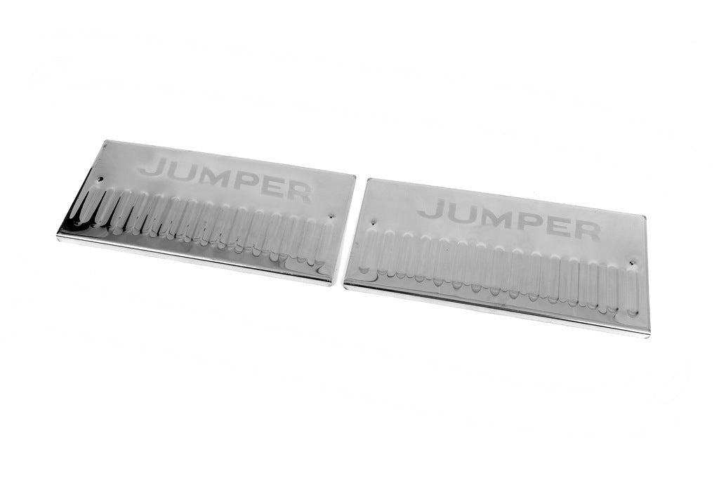 Interior door sill plates Carmos V2 (2 pcs, stainless steel) for Citroen Jumper 2007-2025 - image 2